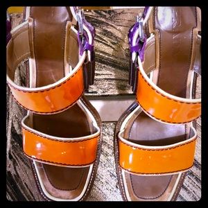 Prada stacked wood heel